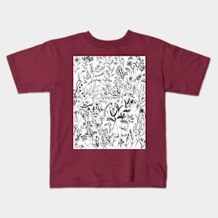 Flower Mesh - Outline Kids T-Shirt